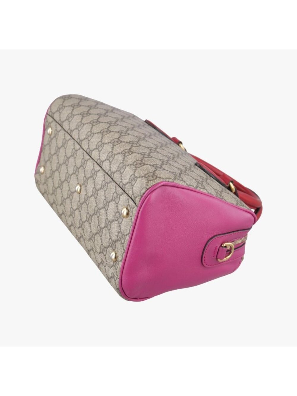 Gucci GG Supreme Beige Red Pink Canvas Travel - Picture 4 of 15